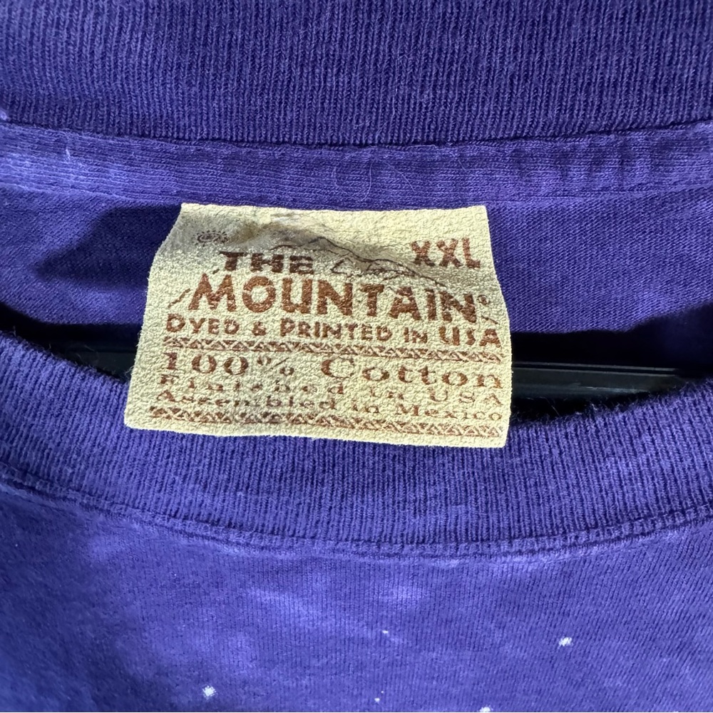 The Mountain T-Shirt Men’s XXL Purple Long Sleeve Vintage Native American USA - Picture 2 of 7